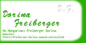 dorina freiberger business card